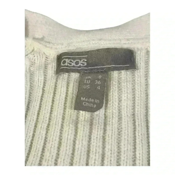 ASOS Cream Button-Up Sweater - Picture 6 of 6